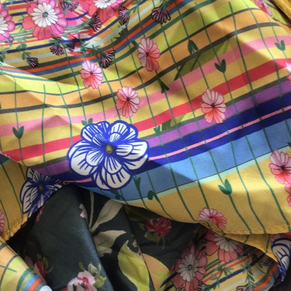 JOHNNY WAS SILK FLORAL SCARF NWT